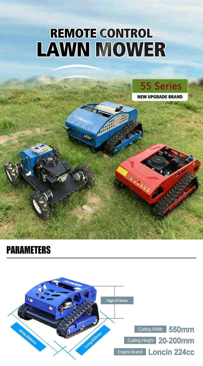 55cm (21.7″) Petrol Series Remote-Controlled Tracked Lawn Mower
