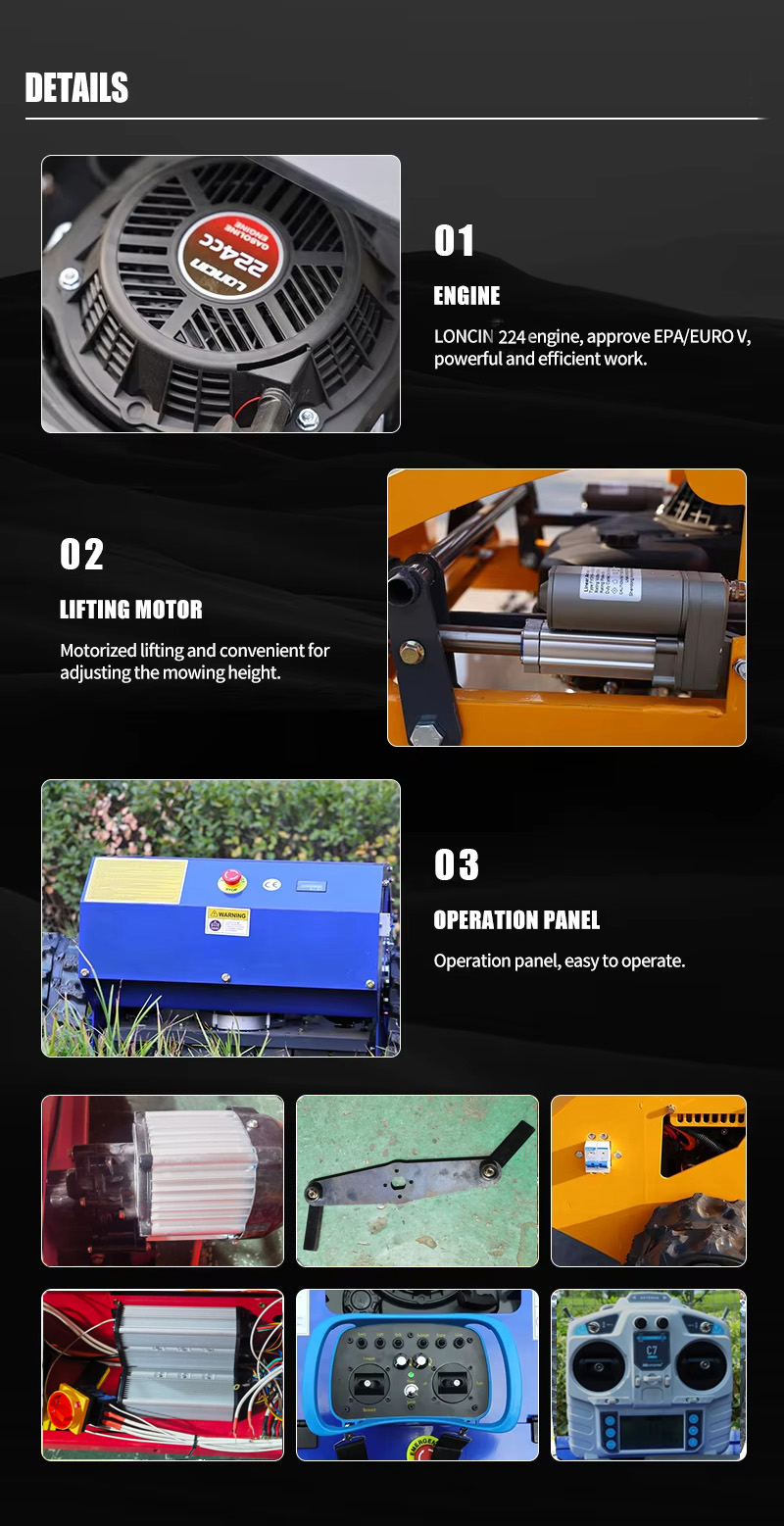 55cm (21.7″) Petrol Series Remote-Controlled Tracked Lawn Mower