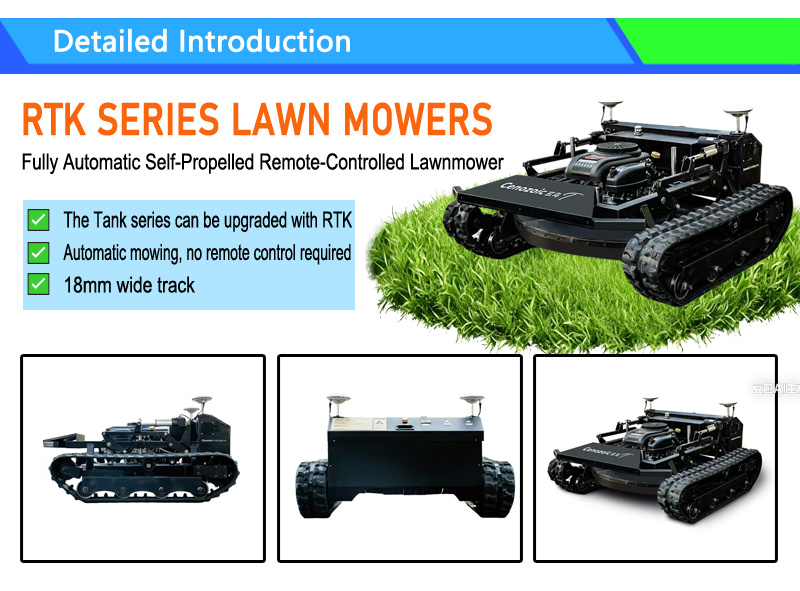 RTK Fully Automatic Hybrid-Powered Remote-Controlled Tracked Mowing Robot