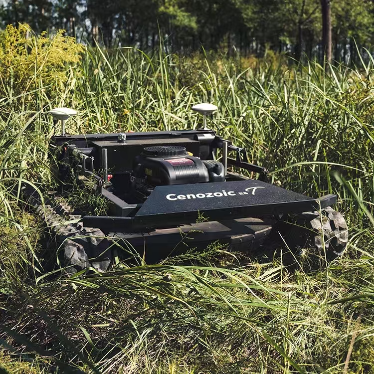 RTK Fully Automatic Hybrid-Powered Remote-Controlled Tracked Mowing Robot