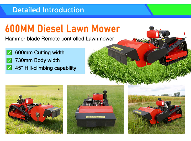 60cm (23.6″) Diesel Series Remote-Controlled Tracked Lawn Mower