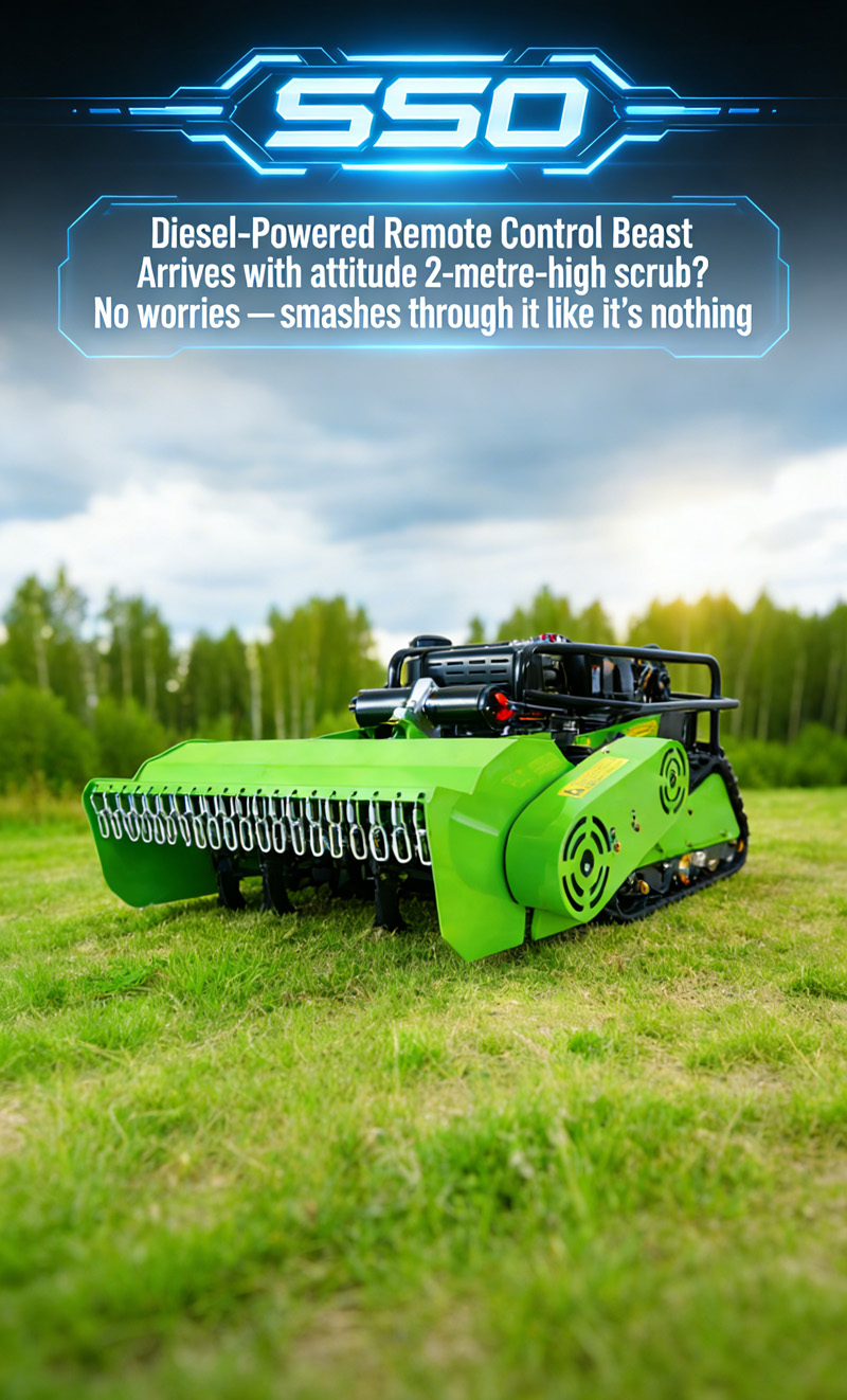 80cm (31.5″) Diesel Series Remote-Controlled Tracked Lawn Mower