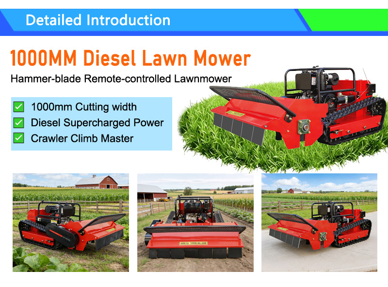 100cm (39.4″) Diesel Series Remote-Controlled Tracked Lawn Mower