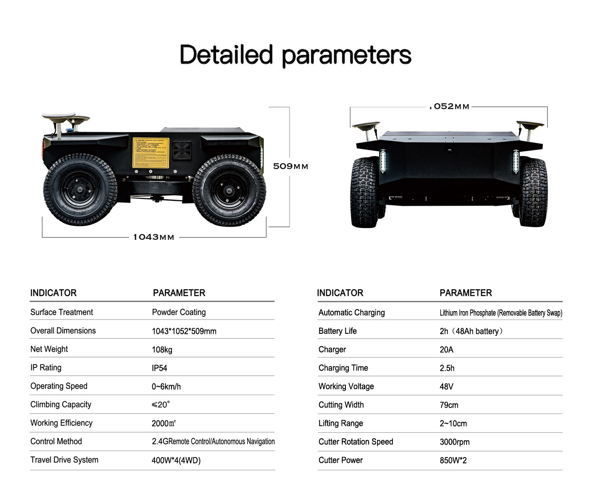RTK Commercial-Grade Automatic Lawn Mowing Robot