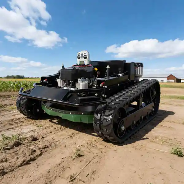 Gasoline-powered remote-control lawn mower